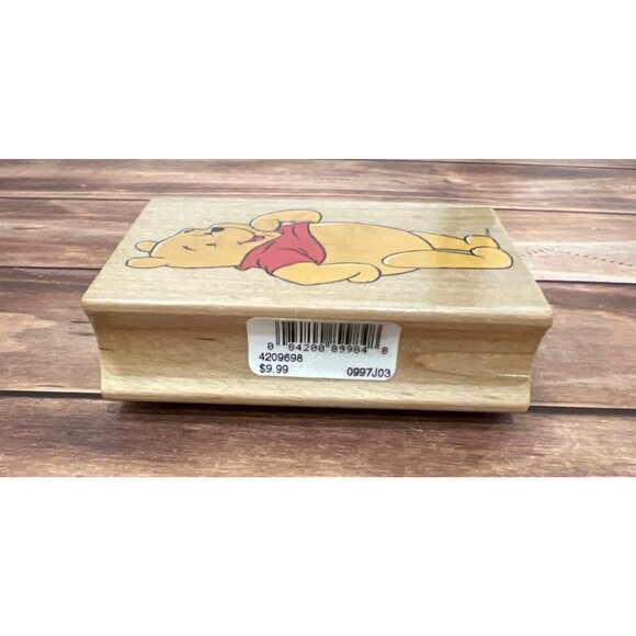 Disney Winnie The Pooh Rubber Stamp Laughing Pooh 997-J03 - Picture 4 of 5